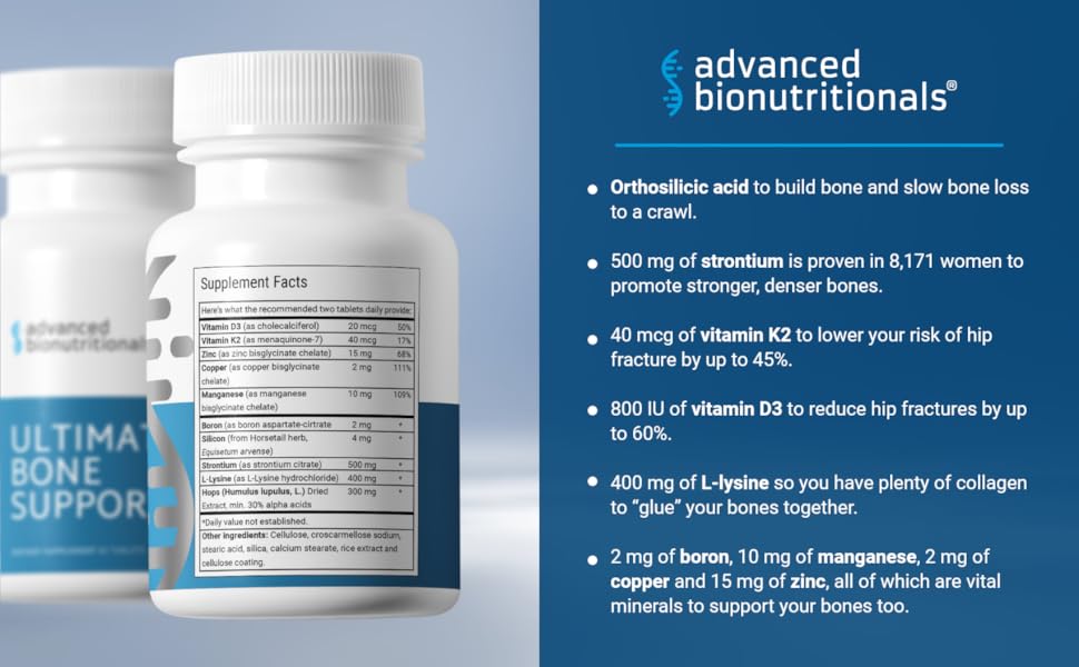 Amazon.com: Advanced Bionutritionals – Ultimate Bone Support Supplement ...